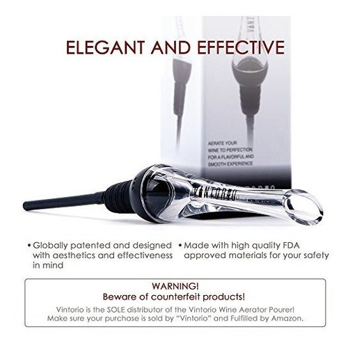 Boquilla Vertedora Decantadora D/vino Vintorio Premium Negra 1