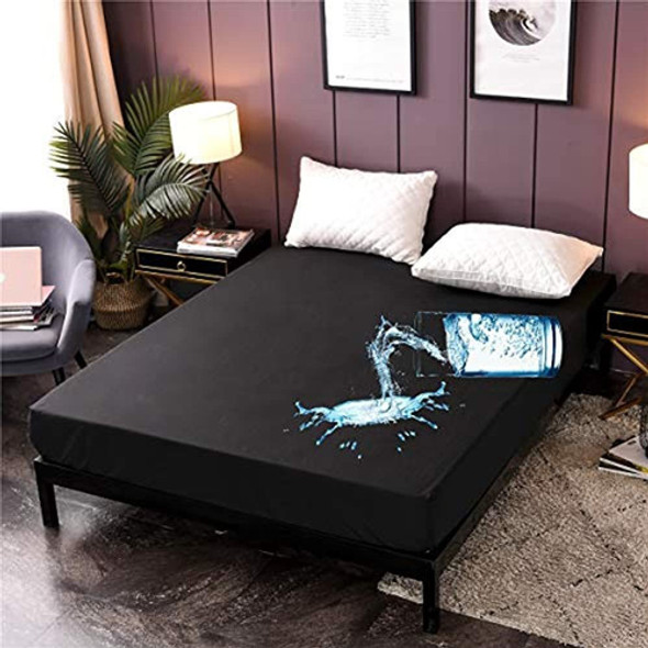 ~? Ntbed Funda Protectora De Colchón Impermeable Negra Tamañ 0