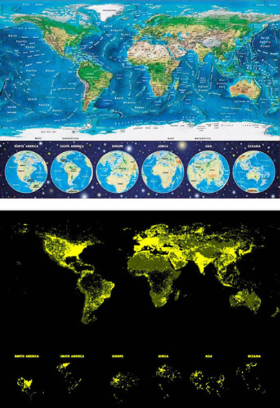 Puzzle Rompecabeza Mapamundi 1000 Piezas Neon Educa Mundo Ax 1