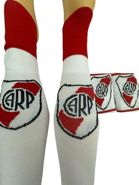 Medias Futbol Personalizadas River Souvenir Niños Blancas 0