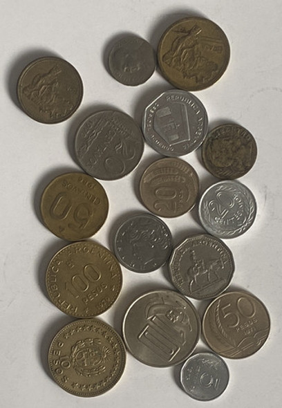 15 Monedas Antiguas Distintas, Lote Mercosur, Mer14 1