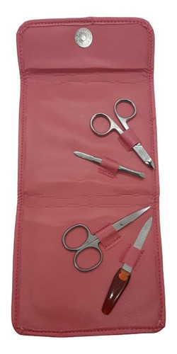 Set De Manicure 4 Piezas Acero Con Estuche Ekal 1