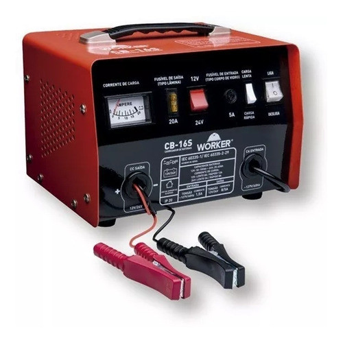 Carregador De Baterias 12 E 24v Até 150a 127v Worker - Cb16s 0