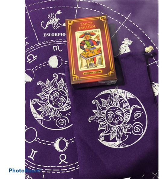 Kit Tarot Combo Paño Astrolgico+ Mazo Tarot Marcella Español 1 Kit Tarot Combo Paño Astrolgico+ Mazo Tarot Marcella Español 1