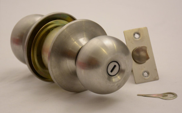 Cerradura Pomo  Con Llavin Acero Inox Para Puerta 0