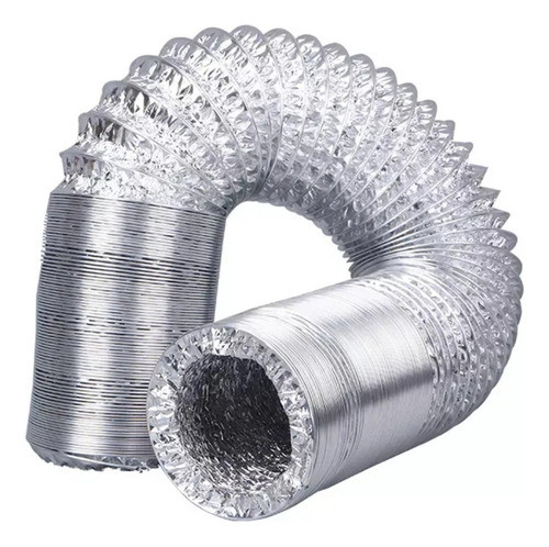 Duto + Fita Aluminizada Flexível 150mm Exaustor 10 Metros 1