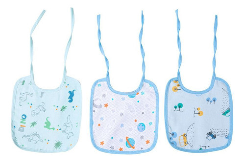 Kit Babador Infantil Plastificado Impermeável 3 Un Flanelado 0
