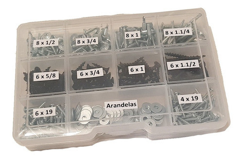 Kit Tornillos T1 Mecha - Tornillos Madera Surtido 475 Unidad 0