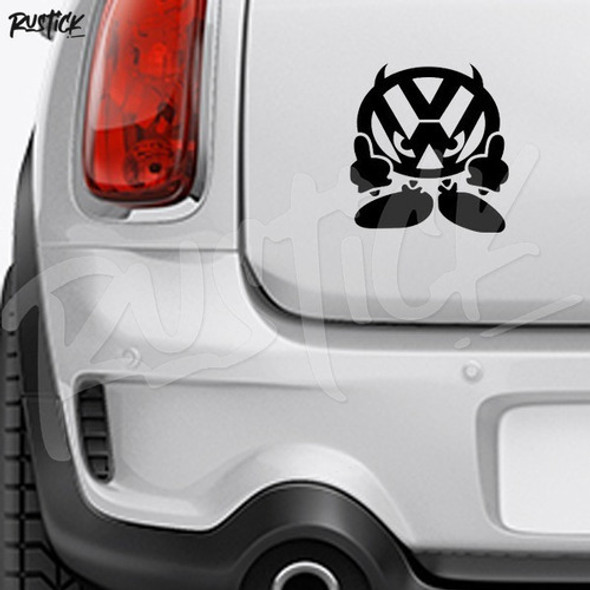 Calco Volkswaguen Domo Fuck You Ploteo Tuning Sticker 15cm 0