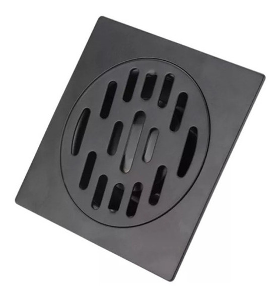 Rejilla Negro Mate Desagüe De Ducha Baño Acero 10x10 Cm 0