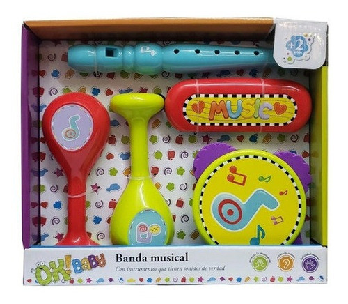 Banda Musical C/armónica Instrumentos Ok Baby Okbb0179 1