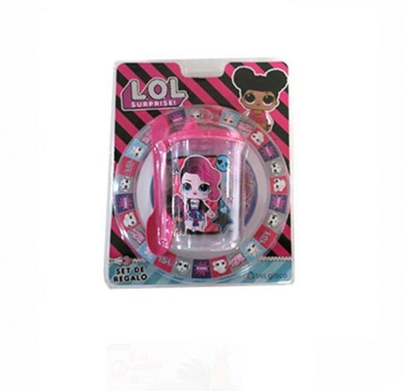Set Bowl Vaso C Tapa Tomadora Cuchara Los Surprise Sorpresa 0