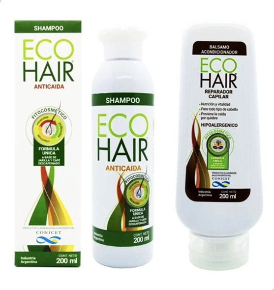 Eco Hair Anticaida Crecimiento Cabello Shampoo + Balsamo 0