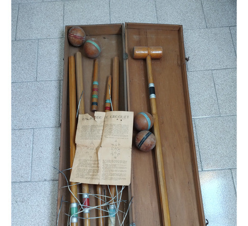 Juego De Croquet Madera De Coleccion 0