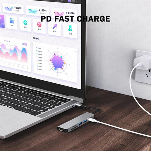 Adaptador Dock Hdmi Usb C Thunderbolt 3 P/ Macbook Air M1 M2 1
