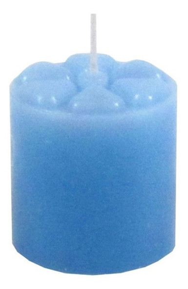 Vela Noturna 12 Unidades 13 H Azul 5x5cm Decoração Casa 0