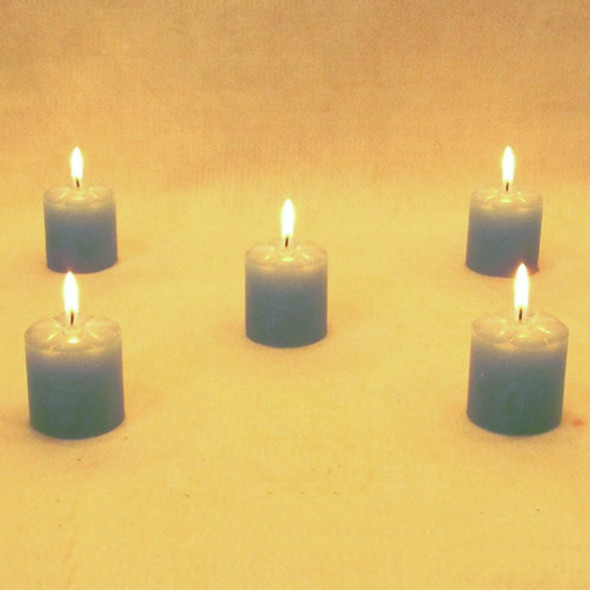 Vela Noturna 12 Unidades 13 H Azul 5x5cm Decoração Casa 1