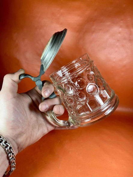 Antiguo Tankard O Chopp Alemán  | Cerveza  | Vidrio | C Tapa 0