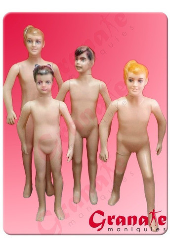 Maniquies Niño - Niña Plastico Facetados O Con Rostro 1