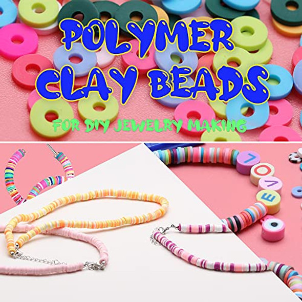 Cuentas De Arcilla Negra Espaciadoras Heishi 2000 Azul 14 1