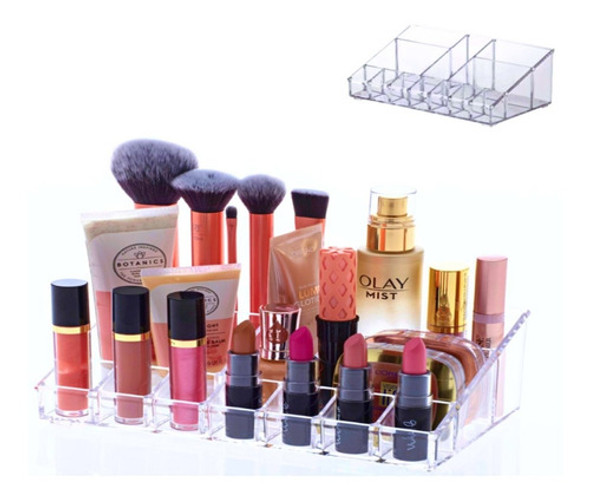 Organizador De Maquiagem Cosméticos Acrílico 22x12,5x8cm 0