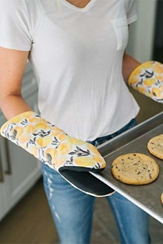 Guantes De Cocina De Cocina De Punto Y Salvia Para Mujer De 1