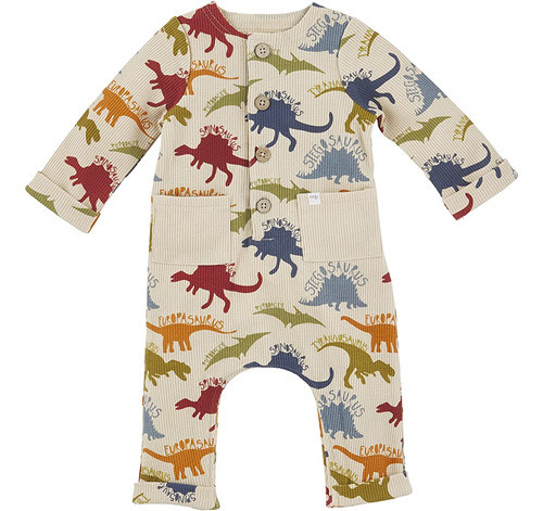 Mud Pie Baby Boy Bodysuit, Dinosours, 3-6 Meses 0