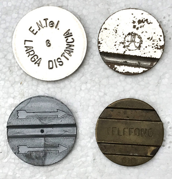 * Lote De 4 Fichas Varias De Argentina. 0