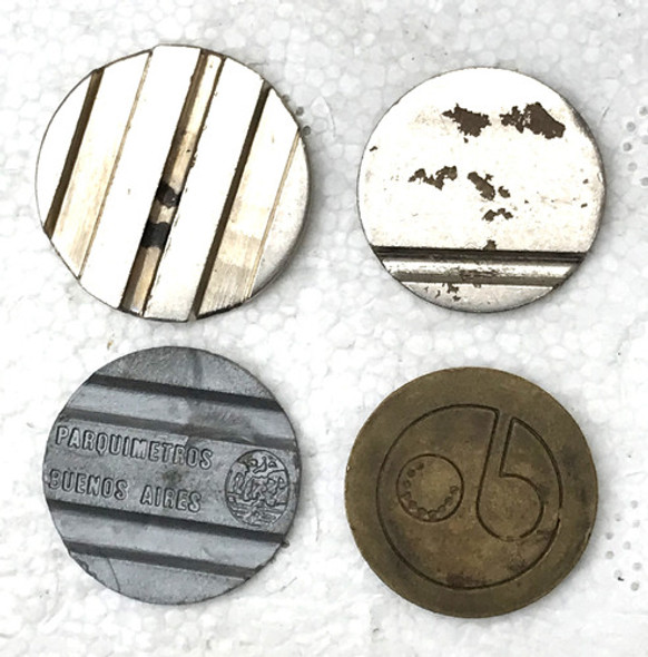 * Lote De 4 Fichas Varias De Argentina. 1