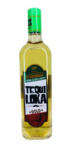 Kit  2un Bebida Alcoólica Mista Tequila Tequiloka Gold 1l 0