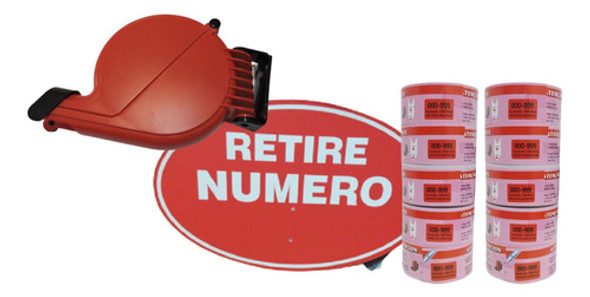 Expendedora De Números + Cartel + 10 Rollos De Nros X 1000 0