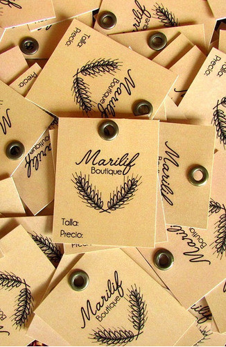 500 Hang Tags Ropa Ojal Metálico Etiquetas Fullcolor Kaupé 1