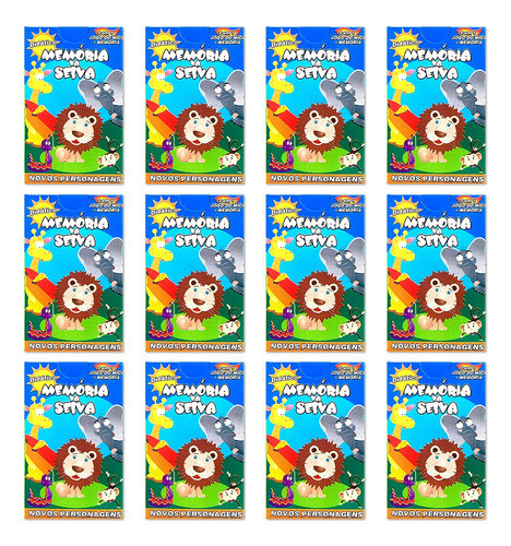 Kit C/ 12 Jogos Memória Selva Didático Prenda Lembrancinha 0