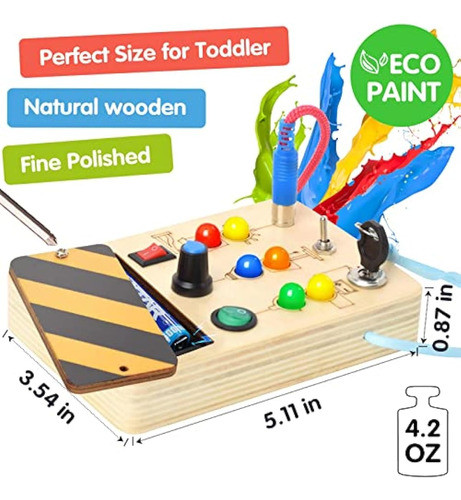Polkrane Tablero De Actividades Con Luz Led, 1