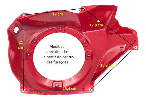 Carenagem Do Ventilador Compatível Motor Branco 8hp 8,5 Hp 1