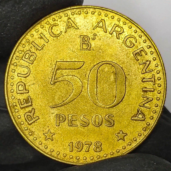 Argentina 50 Pesos 1978 Antigua Moneda Colección 0
