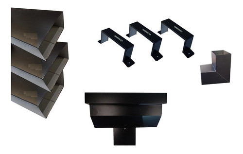 Opcional Solo Descarga De 3 Mts Canaleta Negra Americana 0