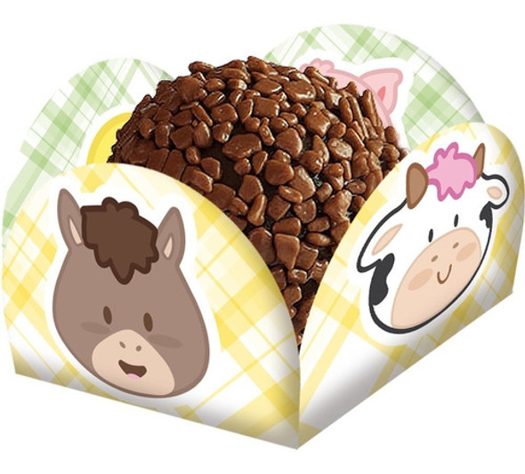 40 Unidades - Porta Forminha De Doce Festa Fazendinha 0