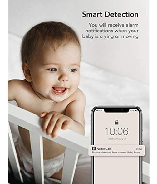 Nooie Baby Monitor Con Cámara Y Audio 1080p Visión Nocturna 1