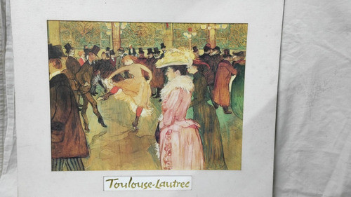 Dos Laminas Importadas De Toulouse Lautrec En Moulin Rouge 0