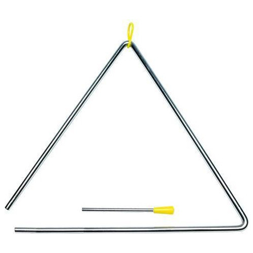 Triangulo Marques Cromado 30x10 Cm C/ Batedor Tri-30 1