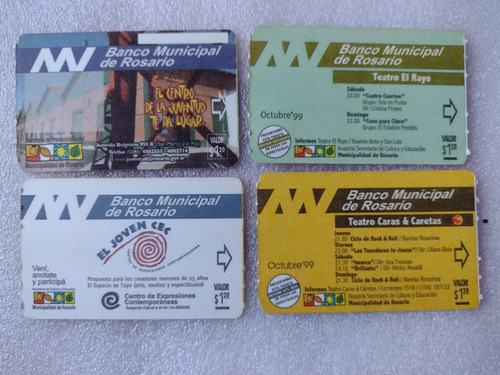 4 Tarjetas De Transporte Urbano De La Ciudad De Rosario 0