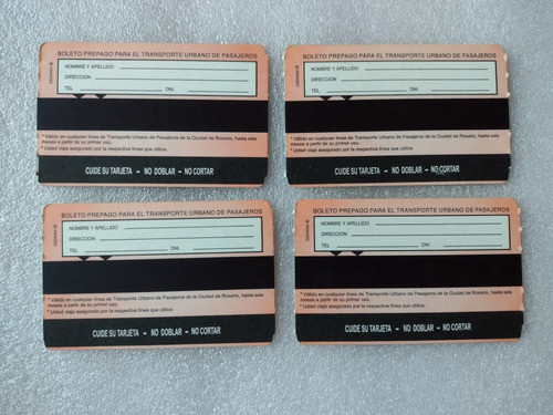4 Tarjetas De Transporte Urbano De La Ciudad De Rosario 1