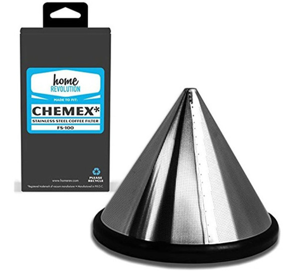 Home Revolucion Reutilizables Cono De Acero Inoxidable Filt 0