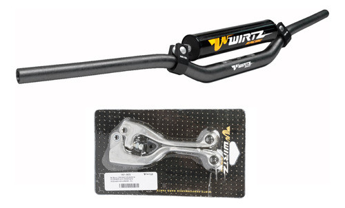 Manubrio W3d Negro + Manijas Honda Crf450 02-03 Wirtz 0