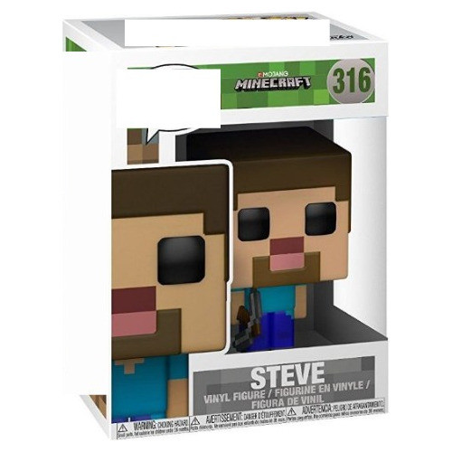 Funkoo Pop Steve 316 Minecraft Edição Limitada Lançamento 0