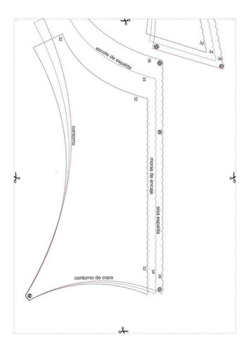 Patrones Moldes Conjunto Lenceria Imprimible 3talles 1