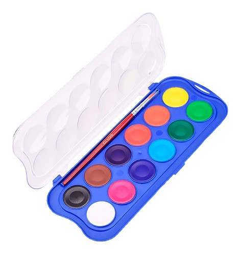 Aquarela Pastilhas Giotto Acquerelli 12 Cores  30mm 1