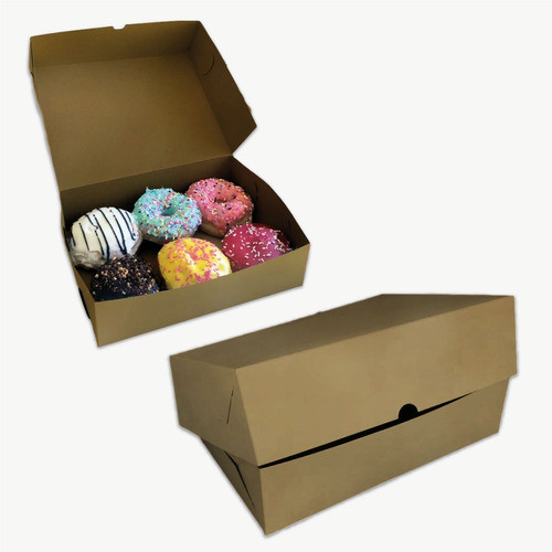 Cajas Para Donas Kraft Para 6 Y 12 Unid 27*7,5*21 Pack X25 U 0