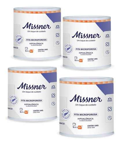 Fita Cirúrgica Micropore Hipoalérgica Branca 5cmx10m - 4 Uni 0